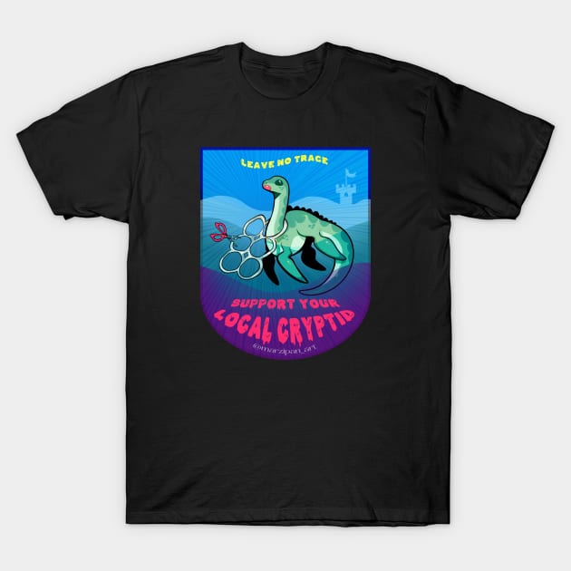 Loch Ness Monster - Support Your Local Cryptid T-Shirt by Marzipan Art